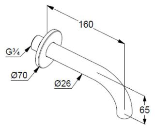 Излив для ванны Kludi Bozz 3850553 белый матовый